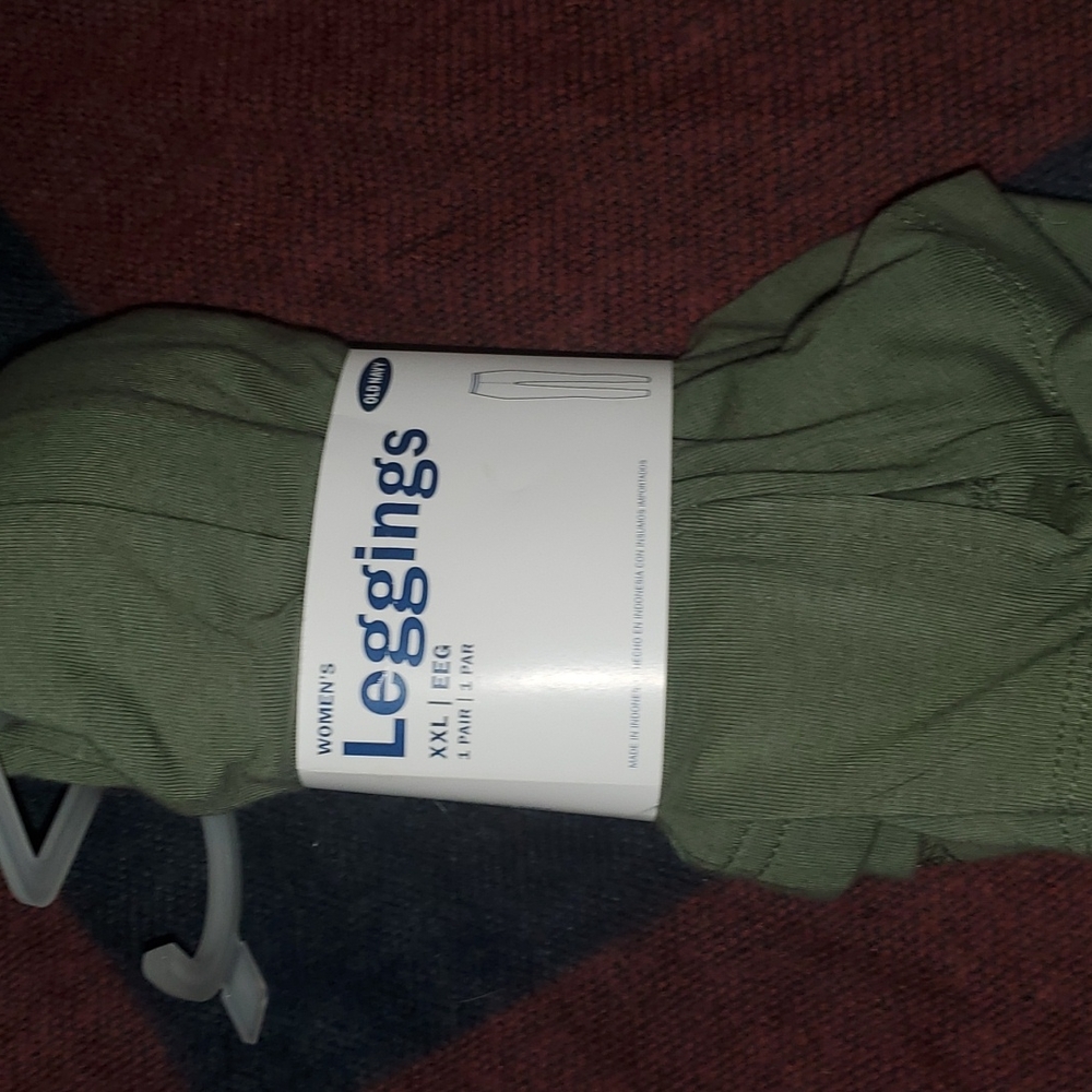 XXL new with tags sage Green ankle tie cotton leggings